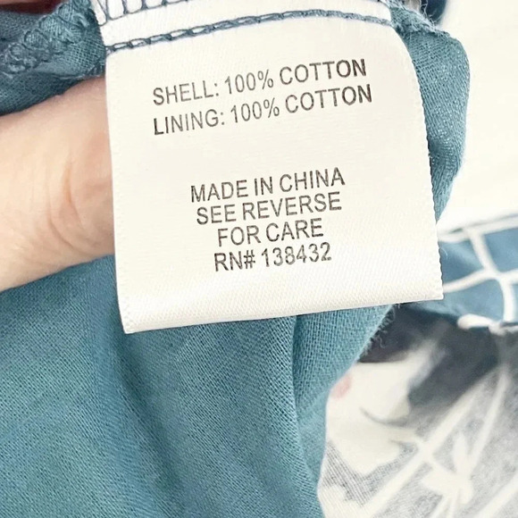 Modcloth Blue & White Striped Floral Fit & Flare Sleeveless Dress Pockets NEW - Picture 9 of 10